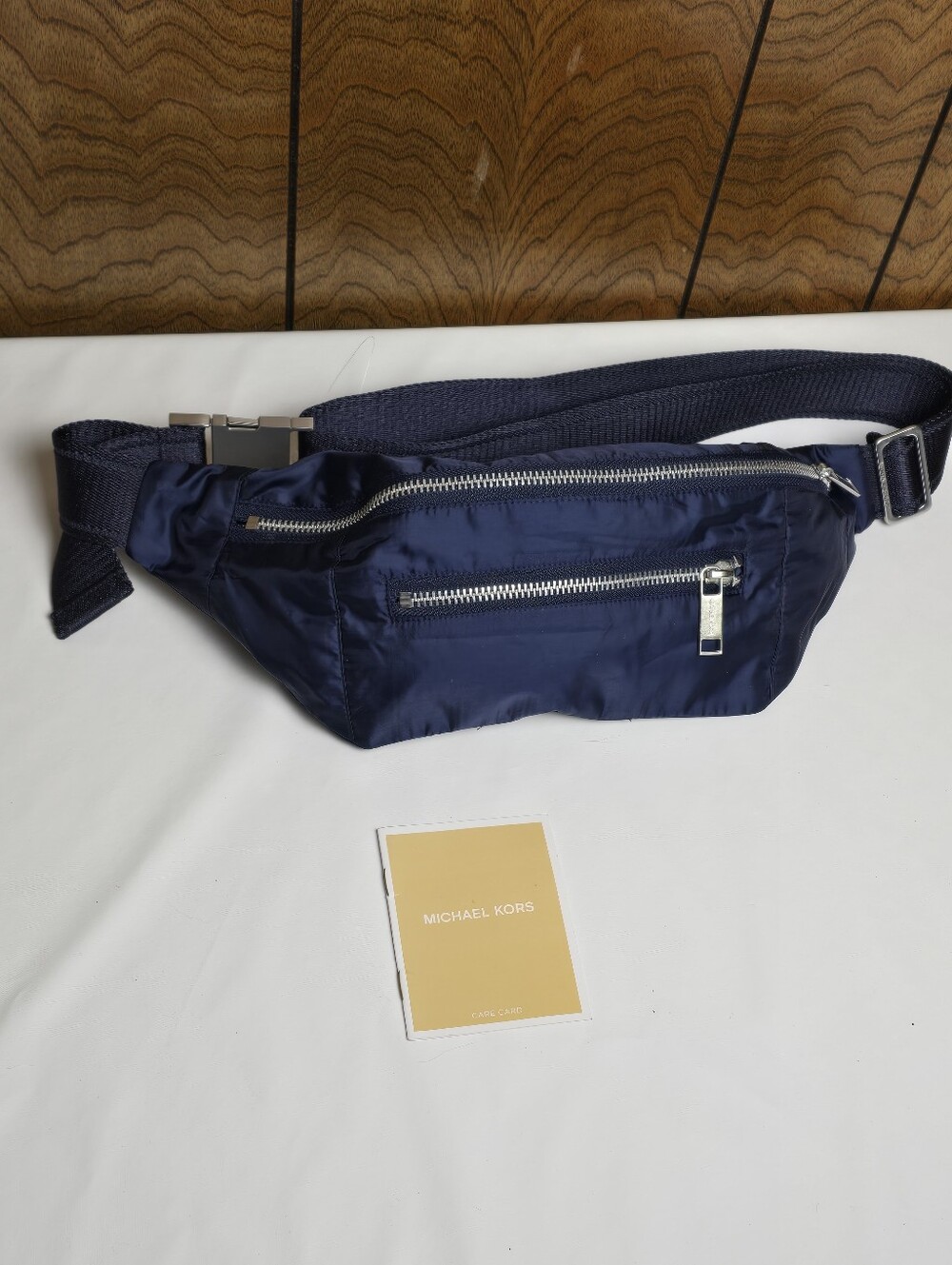 MICHAEL KORS Navy Nylon Belt Bag